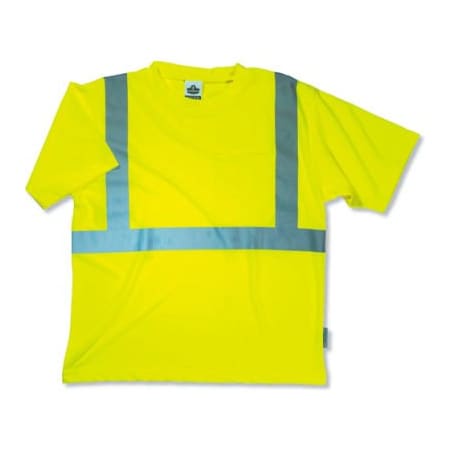 GloWear 8289 Class 2 Economy T-Shirt, Lime, 2XL